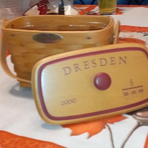 Preowned Longaberger 2000 Dresden basket w lid